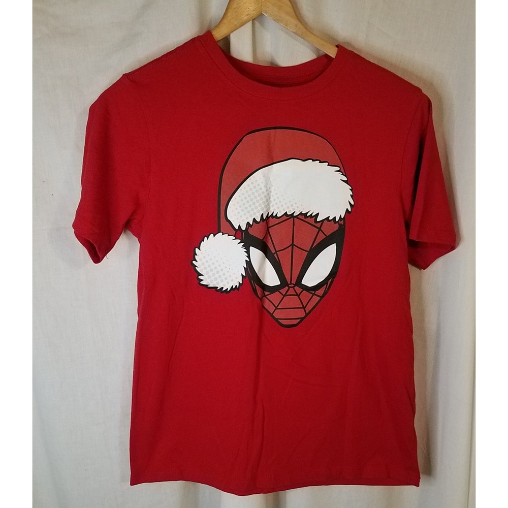 Marvel Youth Boys XL 14/16 Spider-Man Santa Graphic T-shirt